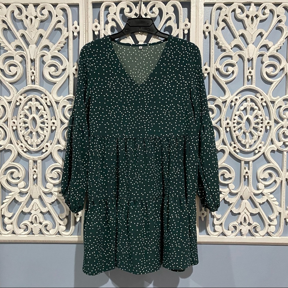 Women Tunic Dress V Neck Loose Flowy Dress